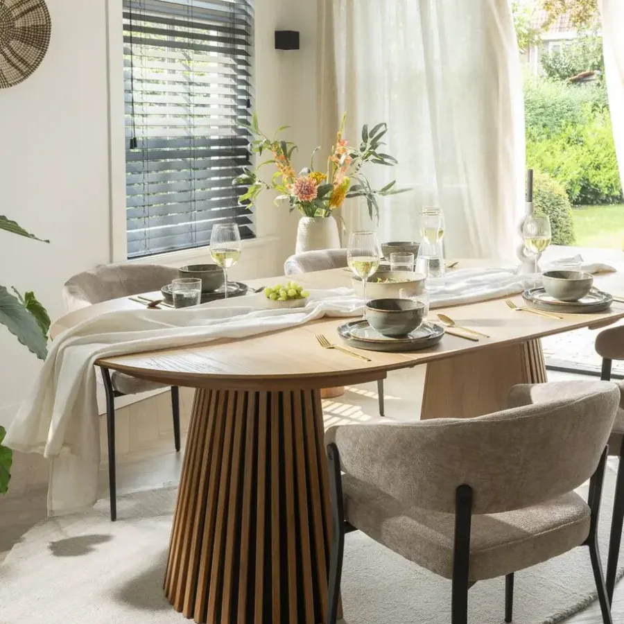 Leen Bakker Eettafel Irene - walnoot - uitschuifbaar