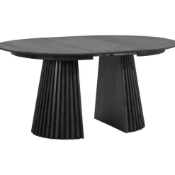 Ronde Eettafels-Leen Bakker Eettafel Irene - zwart - uitschuifbaar