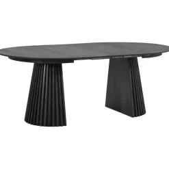 Ronde Eettafels-Leen Bakker Eettafel Irene - zwart - uitschuifbaar