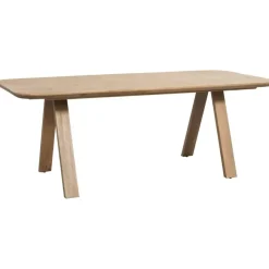 Rechthoekige Eettafels-Leen Bakker Eettafel Mandy - mangohout - 75x200x94cm