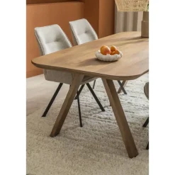 Leen Bakker Eettafel Mandy - mangohout - 75x220x94cm