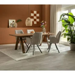 Leen Bakker Eettafel Mandy - mangohout - 75x220x94cm
