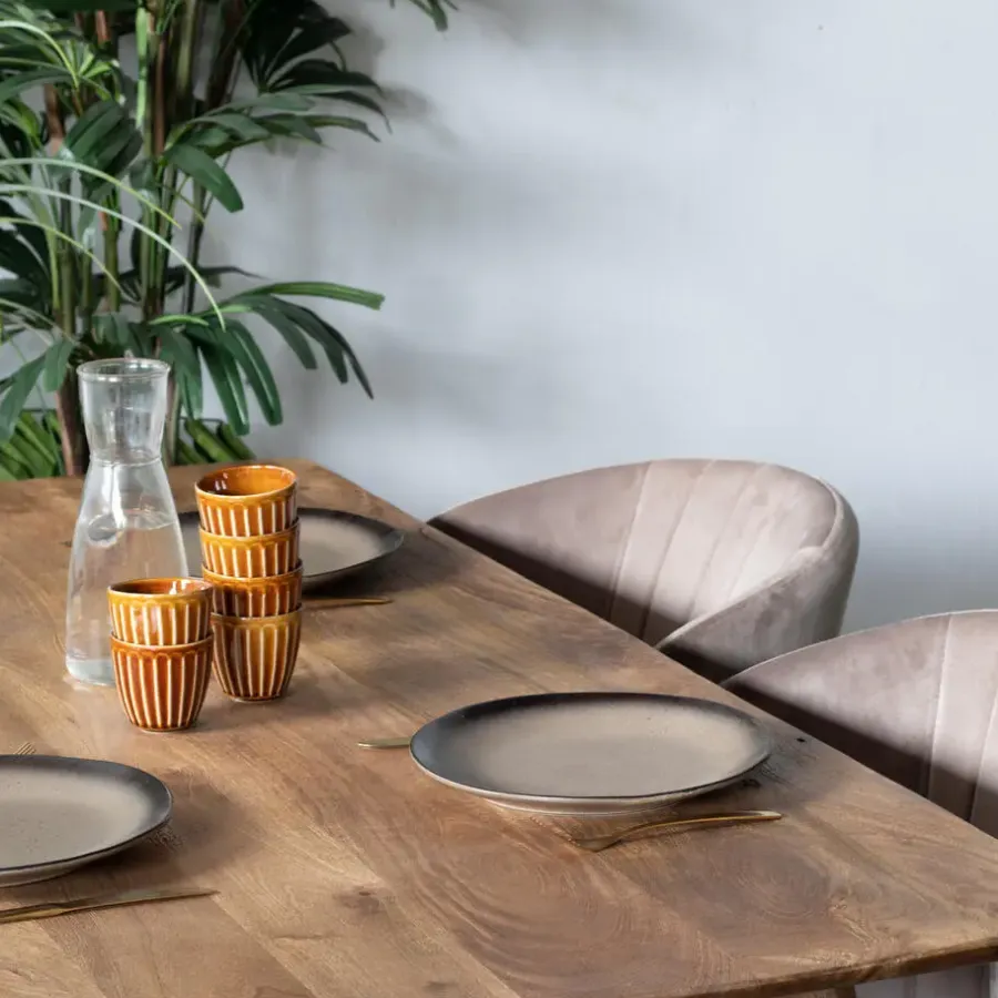 Giga Meubel Eettafel Mangohout - 200x90x76cm - Landelijk - Oslo