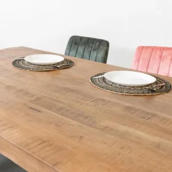 Giga Meubel Eettafel Mangohout - 300x100x76cm - Metaal - Duncan