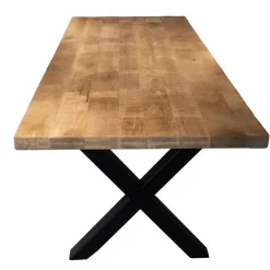 Giga Meubel Eettafel Mangohout - 300x100x76cm - Metaal - Duncan