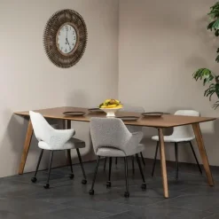 Giga Meubel Eettafel Naturel - 240x90x76cm - Mangohout - Tafel Oslo