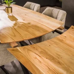 Giga Living Eettafel Naturel Acaciahout - 275x90x77cm - Extend