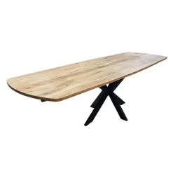 Giga Living Eettafel Naturel Acaciahout - 275x90x77cm - Extend