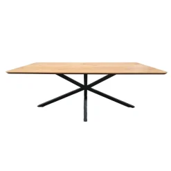 Giga Living Eettafel Naturel Eiken - 100x200x75cm - Spinpoot - Cesura