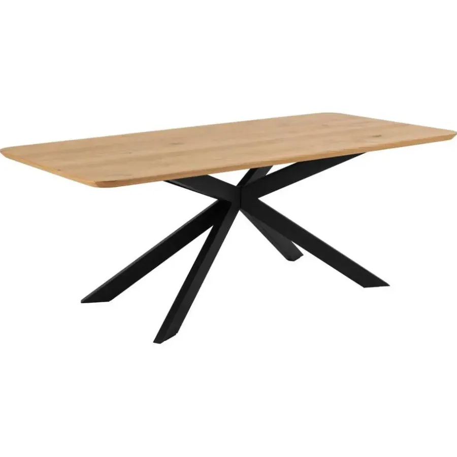Giga Living Eettafel Naturel Eikenhout - 200x100x75cm - 6-8 personen - Dain