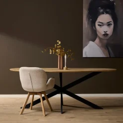 StarFurn Eettafel Naturel Eikenhout - 280x130x76cm - Cloud