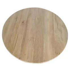 Houten Eettafels|Ronde Eettafels-StarFurn Eettafel Naturel Hout - 130x130x76cm - Ferris