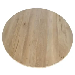 Houten Eettafels|Ronde Eettafels-StarFurn Eettafel Naturel Hout - 130x130x76cm - Ferris
