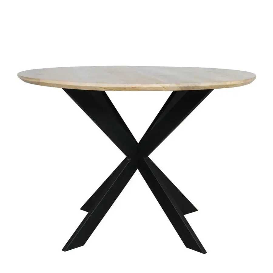 StarFurn Eettafel Naturel Hout - 110x110x76cm - Ferris