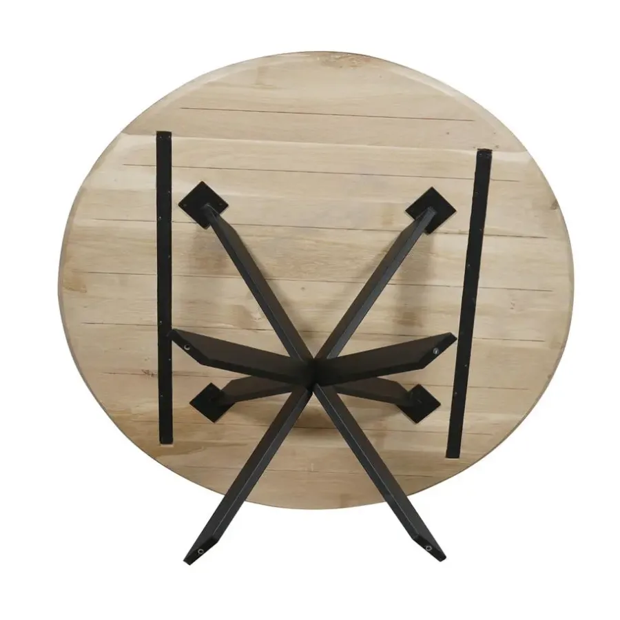 StarFurn Eettafel Naturel Hout - 110x110x76cm - Ferris