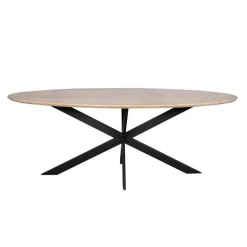 Houten Eettafels|Ovale Eettafels-StarFurn Eettafel Naturel Hout - 240x110x76cm - Ferris