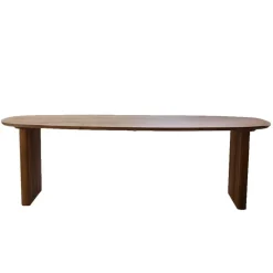 Ovale Eettafels-Giga Meubel Eettafel Naturel Mangohout - 4-6 Personen - 180x90x76cm - Aya