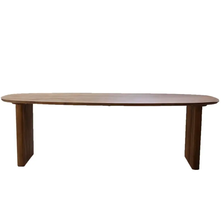 Ovale Eettafels-Giga Meubel Eettafel Naturel Mangohout - 4-6 Personen - 180x90x76cm - Aya