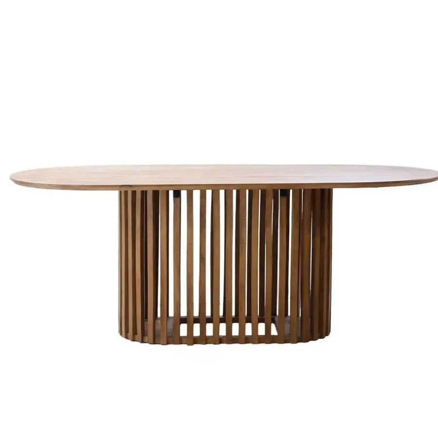 Giga Meubel Eettafel Naturel Mangohout - 250x110x76cm - 6-8 Personen - Ferran