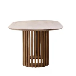 Giga Meubel Eettafel Naturel Mangohout - 250x110x76cm - 6-8 Personen - Ferran