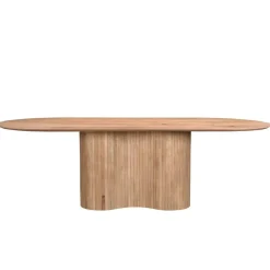 Ovale Eettafels-Giga Meubel Eettafel Naturel Mangohout - 240x100x77cm - Ava