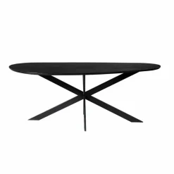 StarFurn Eettafel Organisch Zwart Hout - 280x130x76cm - Cloud