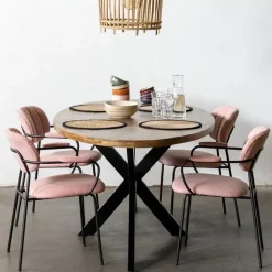Giga Meubel Eettafel Ovaal - Visgraat - Hout - 240x100x78cm - Max