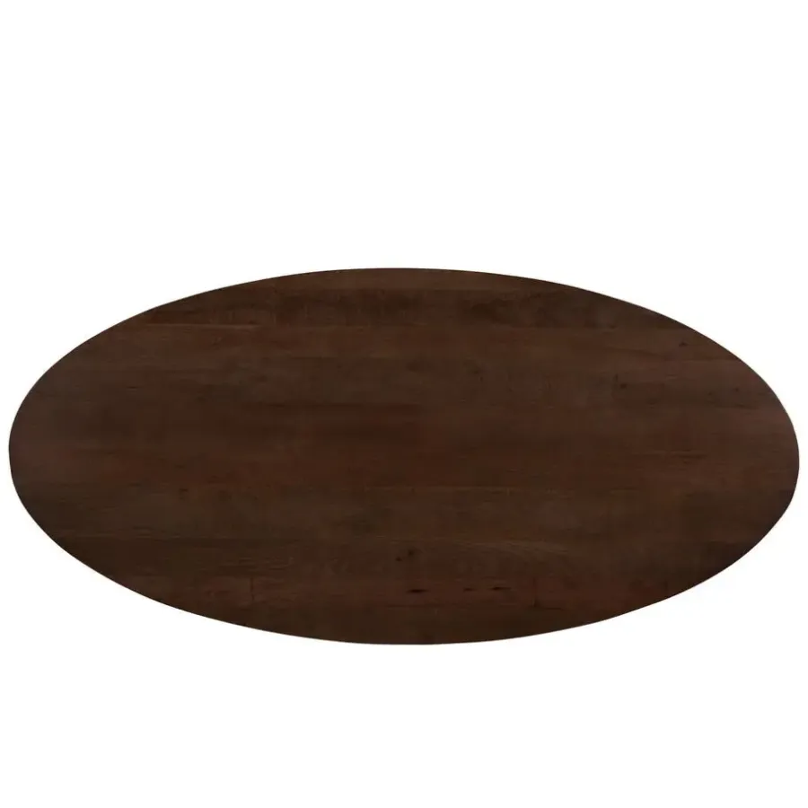 Ovale Eettafels-Livingfurn Eettafel Ovaal 240cm - Bruin Mangohout - Matrix-poot - Jesper