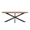 Houten Eettafels|Ovale Eettafels-Giga Meubel Eettafel Ovaal 240cm - Mangohout Naturel - Matrix-Poot - Mansour