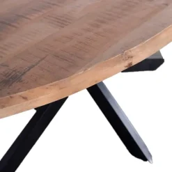 Houten Eettafels|Ovale Eettafels-Giga Meubel Eettafel Ovaal 240cm - Mangohout Naturel - Matrix-Poot - Mansour