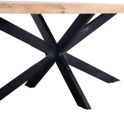 Houten Eettafels|Ovale Eettafels-Giga Meubel Eettafel Ovaal 240cm - Mangohout Naturel - Matrix-Poot - Mansour