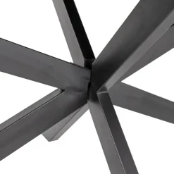 Giga Meubel Eettafel Ovaal 200cm - Mangohout Zwart - Matrix-Poot - Mansour