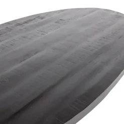 Ovale Eettafels-Giga Meubel Eettafel Ovaal 240cm - Mangohout Zwart - Matrix-Poot - Mansour