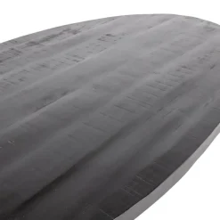 Houten Eettafels|Ovale Eettafels-Giga Meubel Eettafel Ovaal 220cm - Mangohout Zwart - Matrix-Poot - Mansour