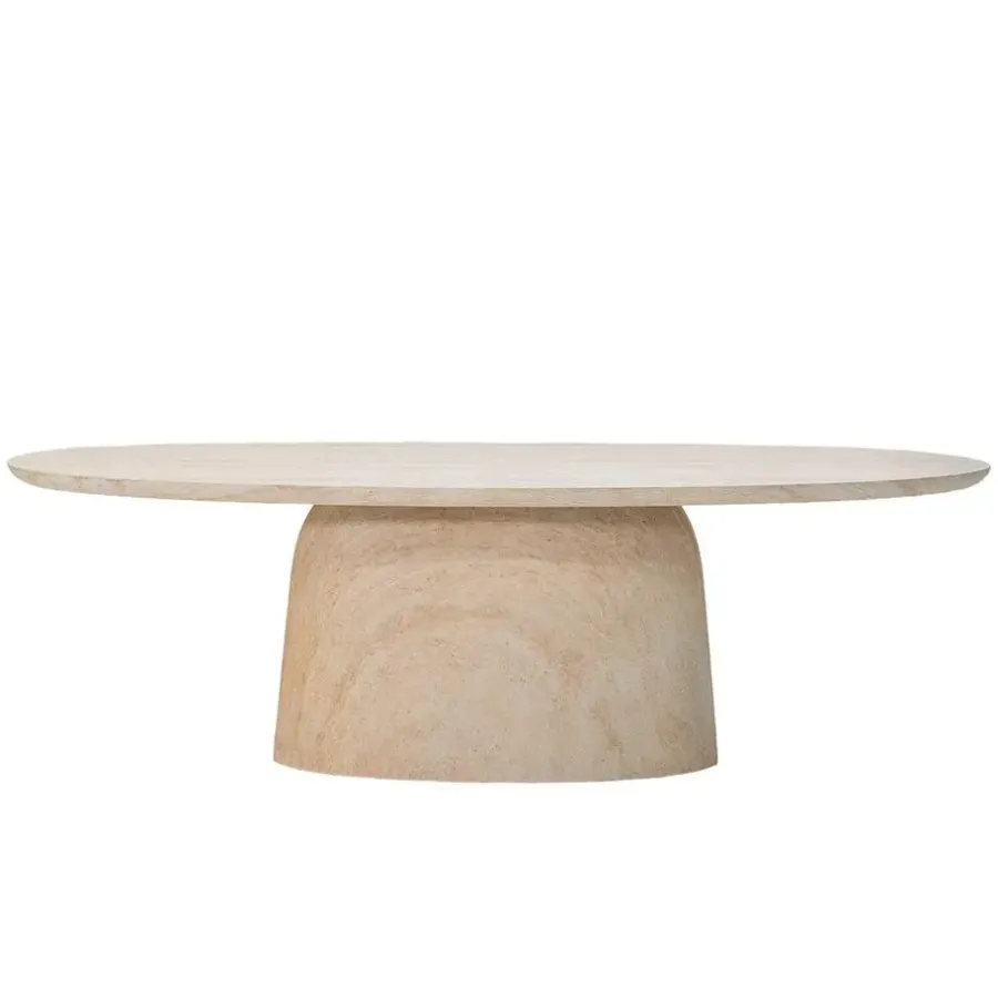 Ovale Eettafels-Giga Meubel Eettafel Ovaal 200cm - Naturel Betonlook - Myrna