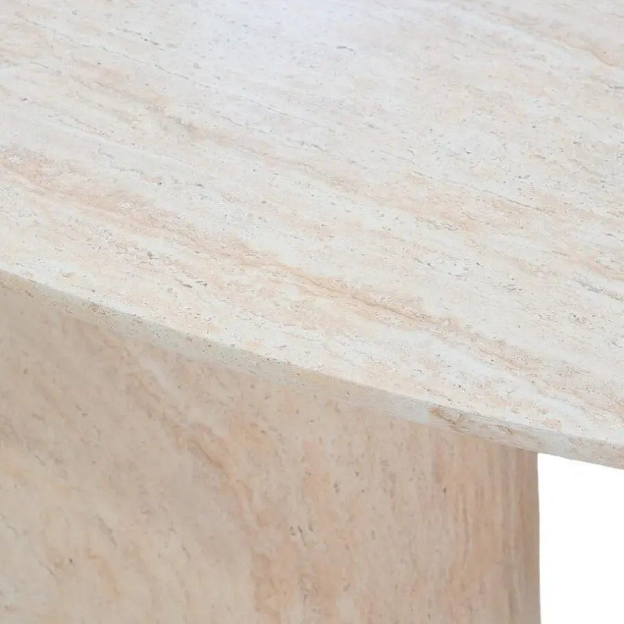 Giga Meubel Eettafel Ovaal 300cm - Naturel Betonlook - Myrna