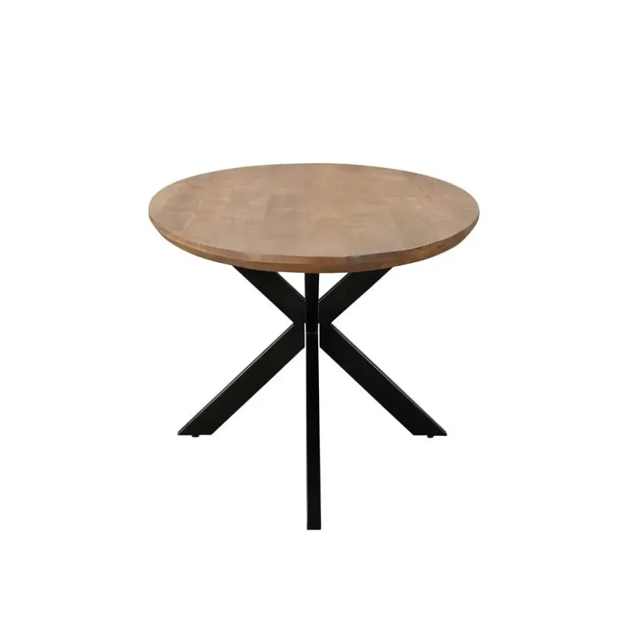 Ovale Eettafels-Livingfurn Eettafel Ovaal 180cm - Naturel Mangohout - Matrix-poot - Jesper