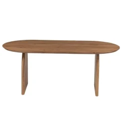 Giga Meubel Eettafel Ovaal 200cm - Naturel - Mangohout - Eettafel Daan