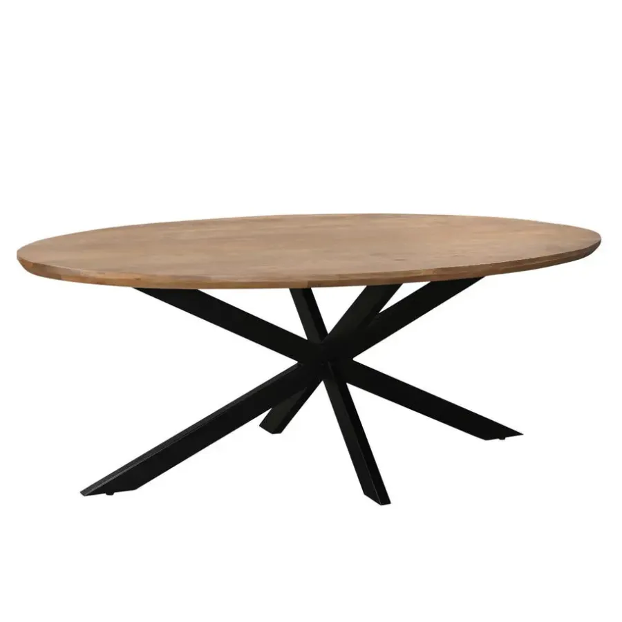 Livingfurn Eettafel Ovaal 240cm - Naturel Mangohout - Jesper