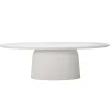 Giga Meubel Eettafel Ovaal 200cm - Wit Betonlook - Myrna