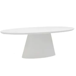 Ovale Eettafels-Giga Meubel Eettafel Ovaal 300cm - Wit Eco Composiet - Acryl Coating - Cleo