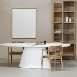 Ovale Eettafels-Giga Meubel Eettafel Ovaal 300cm - Wit Eco Composiet - Acryl Coating - Cleo