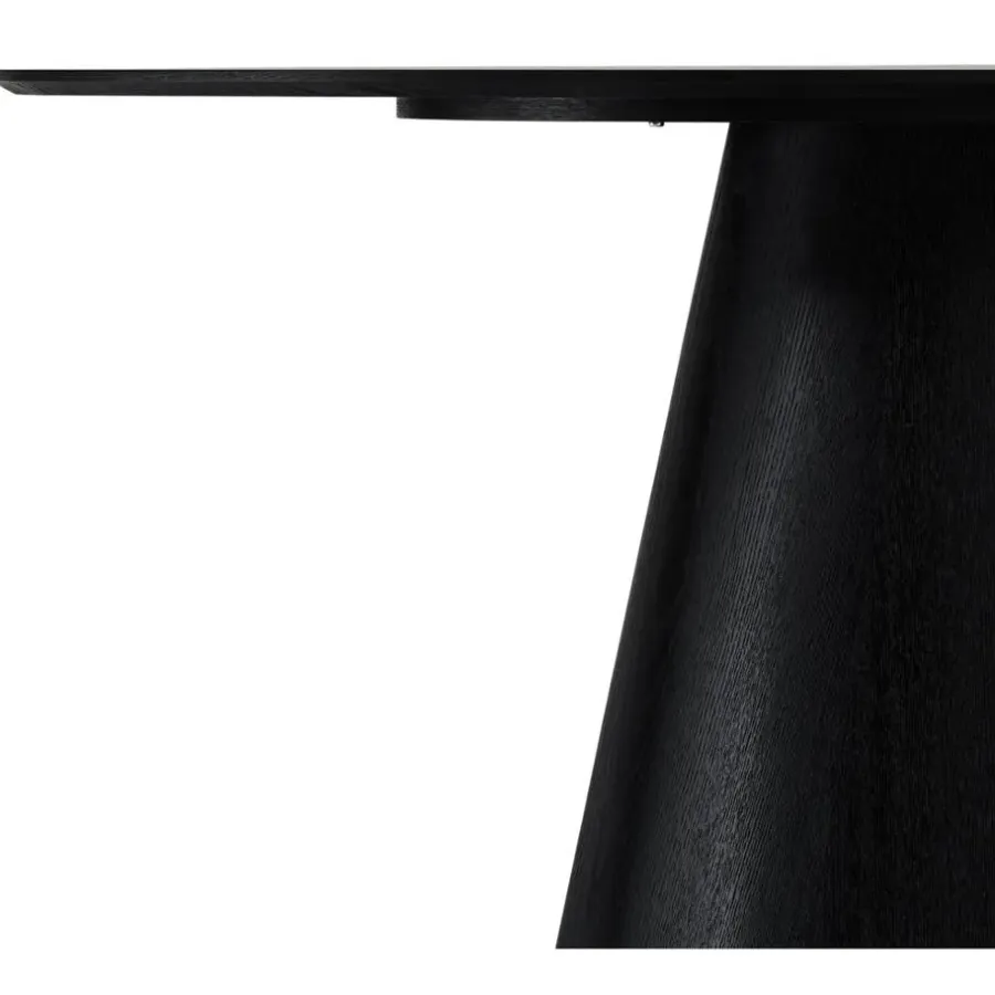 Giga Living Eettafel Ovaal 160cm - Zwart Eikenhout - 4-6 Personen - Tango