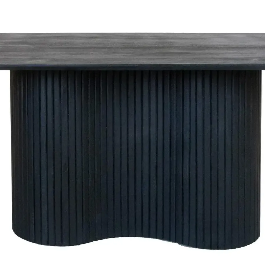 Ovale Eettafels-Giga Meubel Eettafel Ovaal 240cm - Zwart - Hout - Eettafel Ava
