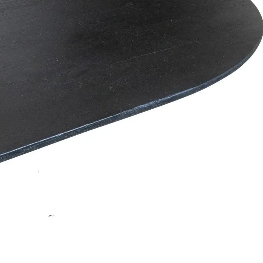 Ovale Eettafels-Giga Meubel Eettafel Ovaal 240cm - Zwart - Hout - Eettafel Ava