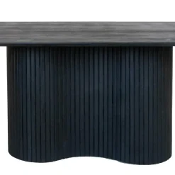 Giga Meubel Eettafel Ovaal 200cm - Zwart - Hout - Eettafel Ava