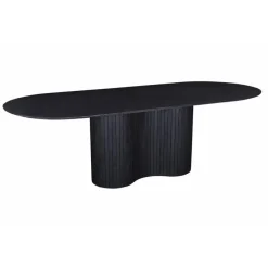 Ovale Eettafels-Giga Meubel Eettafel Ovaal 300cm - Zwart - Hout - Eettafel Ava
