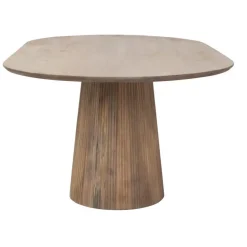 Ovale Eettafels-Giga Meubel Eettafel Ovaal Naturel Hout - 160x100x76cm - Salvador