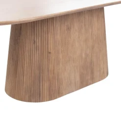 Ovale Eettafels-Giga Meubel Eettafel Ovaal Naturel Hout - 200x110x76cm - Salvador
