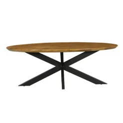 StarFurn Eettafel Ovaal Naturel Mangohout - 300x110x76cm - Brandy